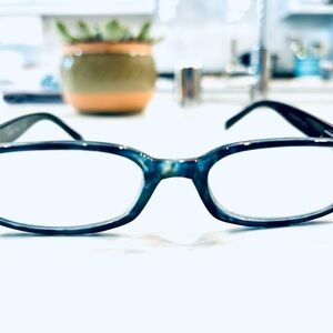 NEW!!! EVOLUTIONEYES BLUE STYLISH DESIGNER READERS +2.00 + Case (RTL $30)